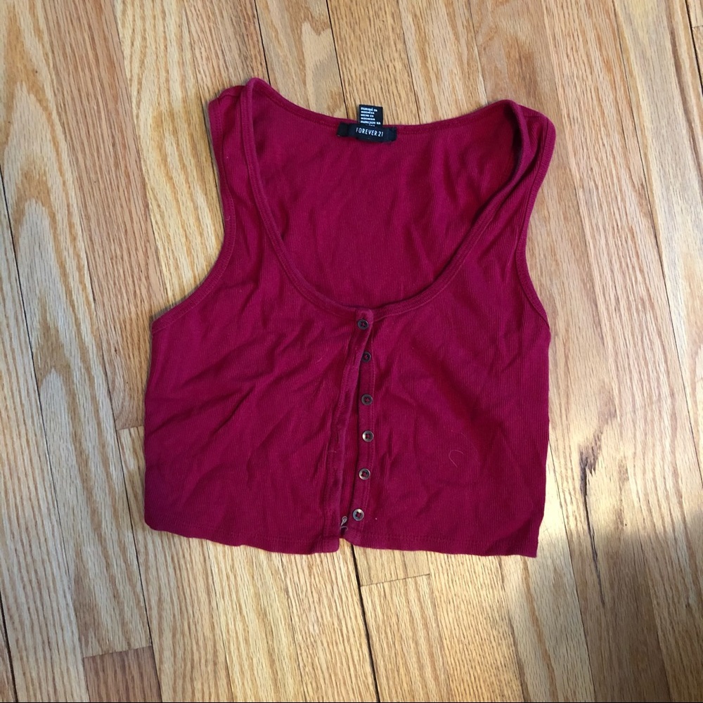Button up crop top